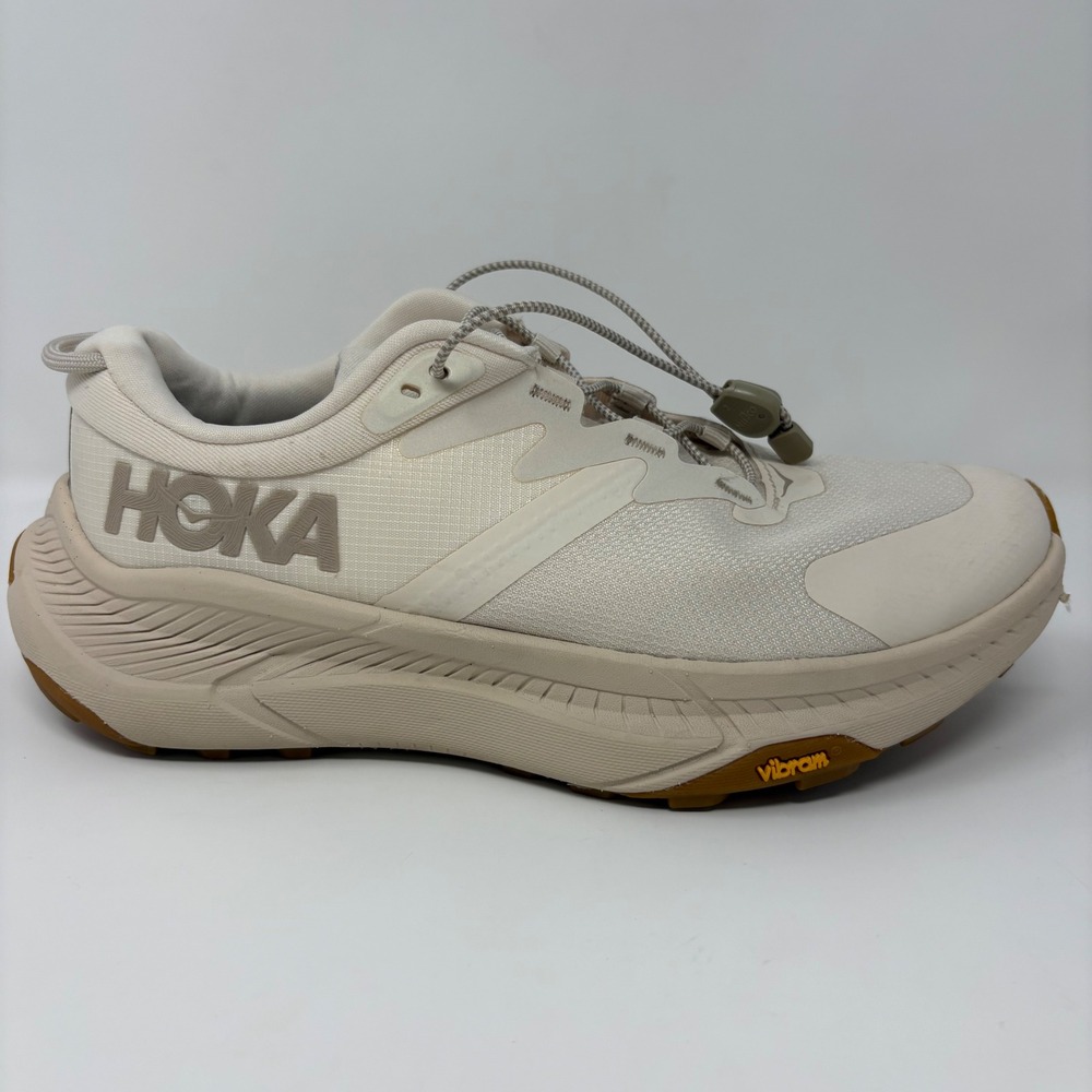 Hoka Transport Women's Size 7 Wide Cream Grey Running Shoes (1164371 EEGG)